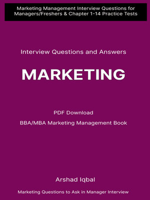 cover image of Marketing Management Questions and Answers PDF | BBA MBA Marketing Quiz e-Book Download